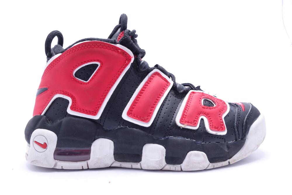 Nike Air More Uptempo Shoes Kids Youth Size 5Y Black Red Basketball DM3190-001